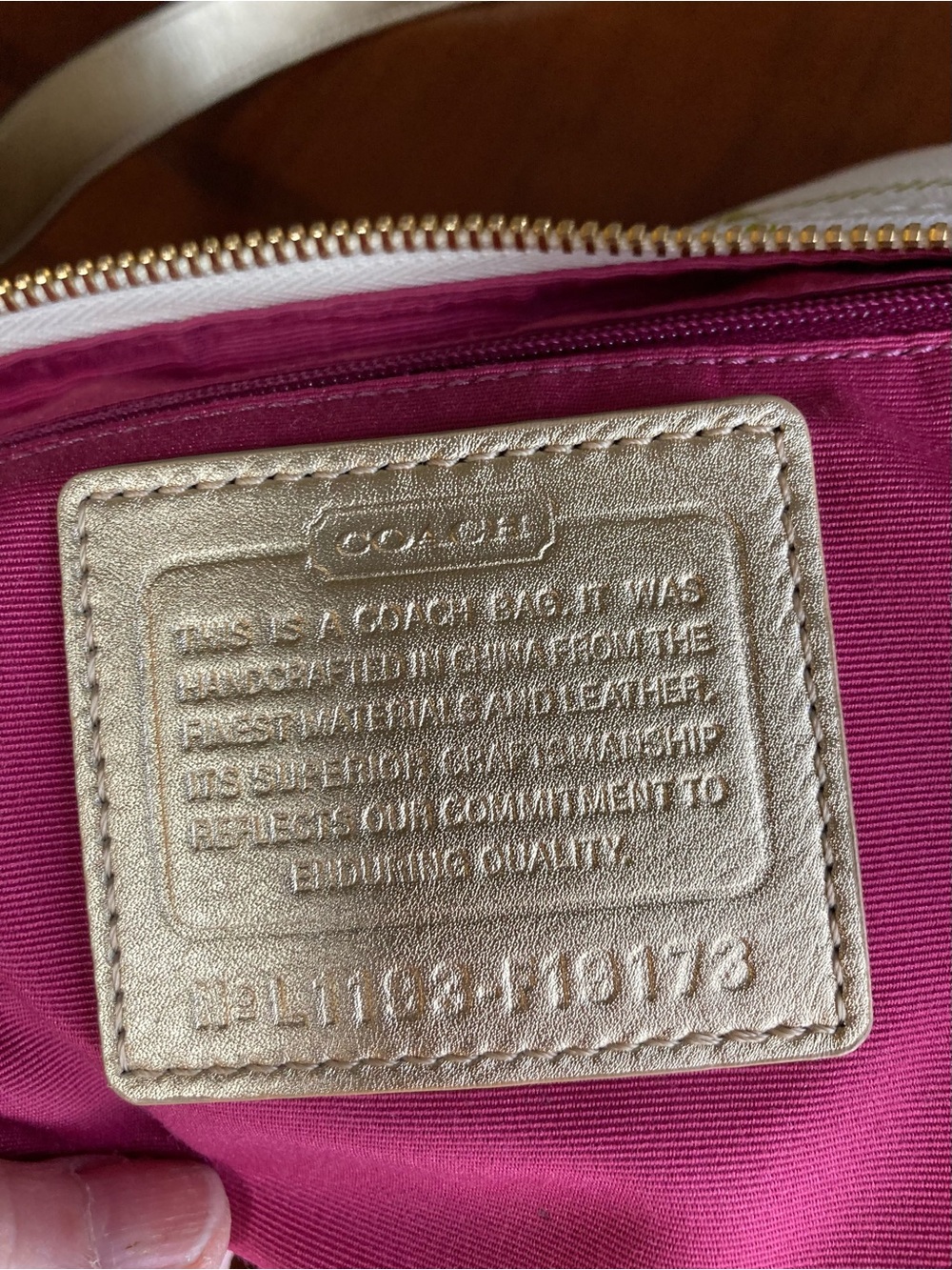 Coach Peyton Tattersall Plaid Shoulder Bag Heritage Collection Style 19173 EUC - Picture 13 of 15